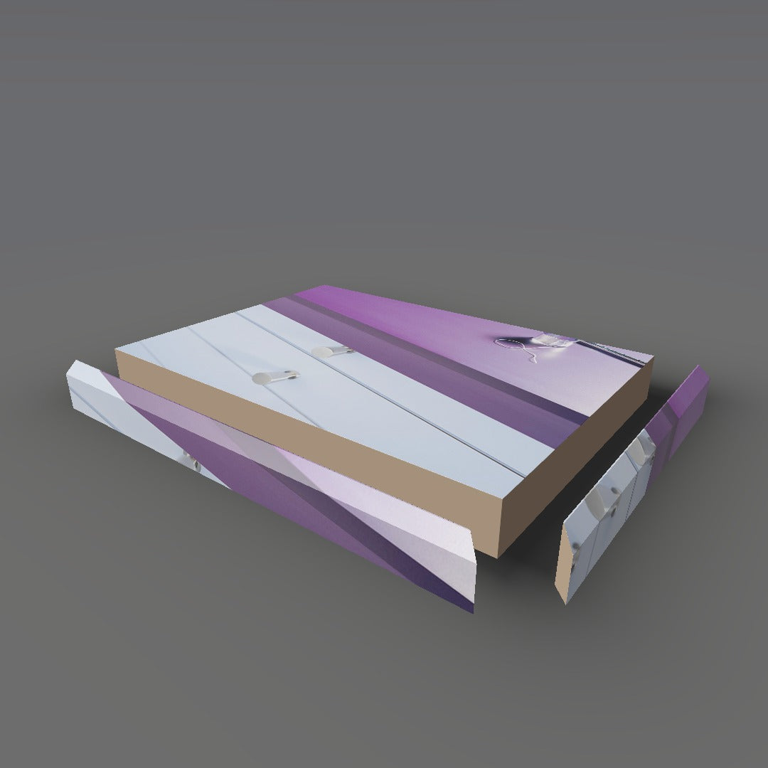 Formica 6903 exploded view - deck, bevel trim and MDF core
