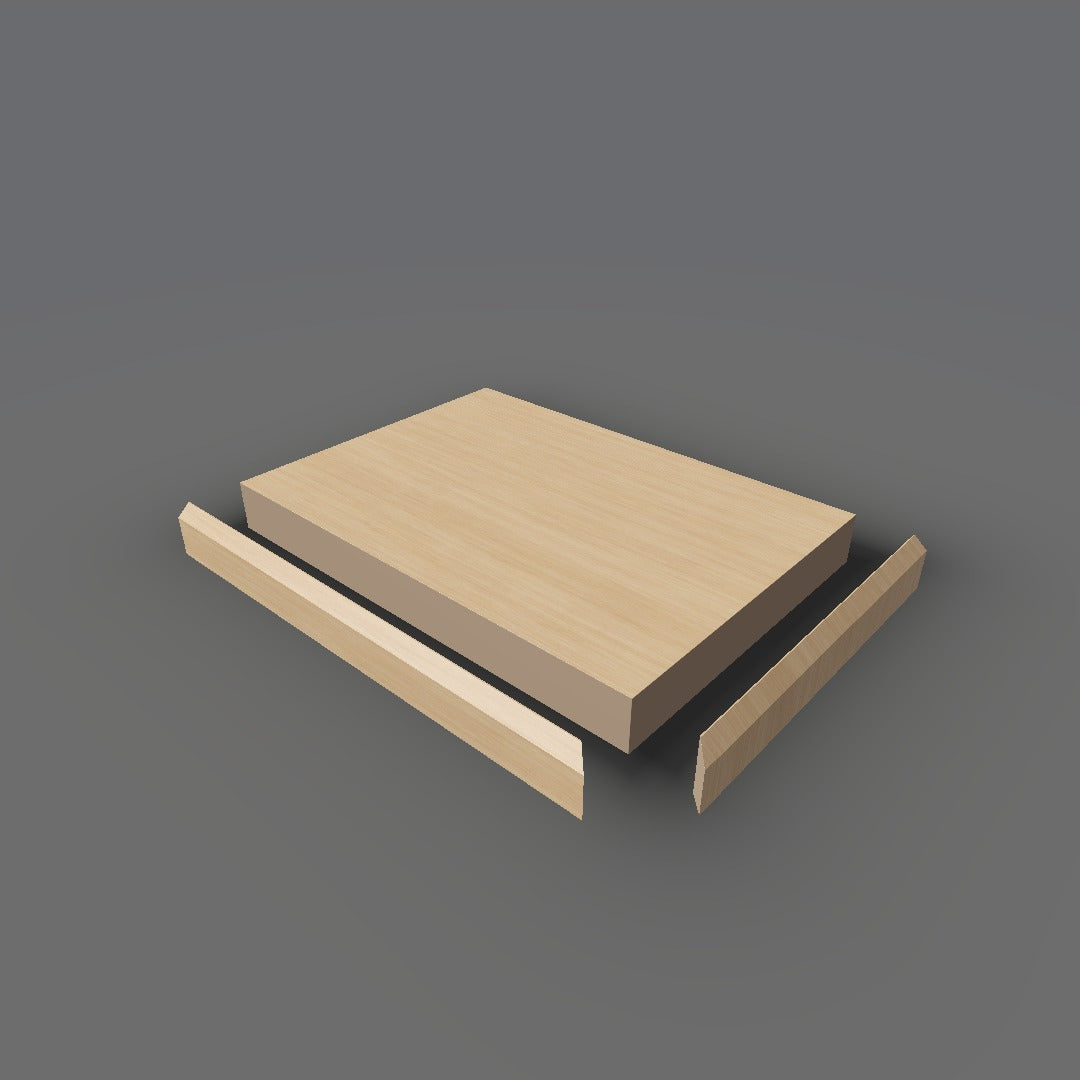Formica 6998 exploded view - deck, bevel trim and MDF core