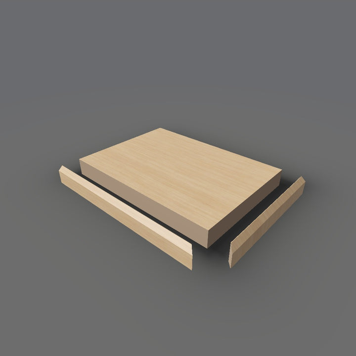 Formica 6998 exploded view - deck, bevel trim and MDF core
