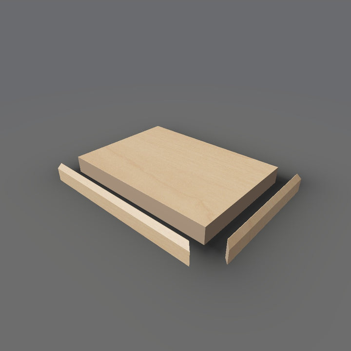 Formica 7012 exploded view - deck, bevel trim and MDF core