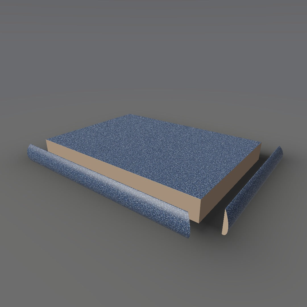 Formica 7018 exploded view - deck, bullnose trim and MDF core