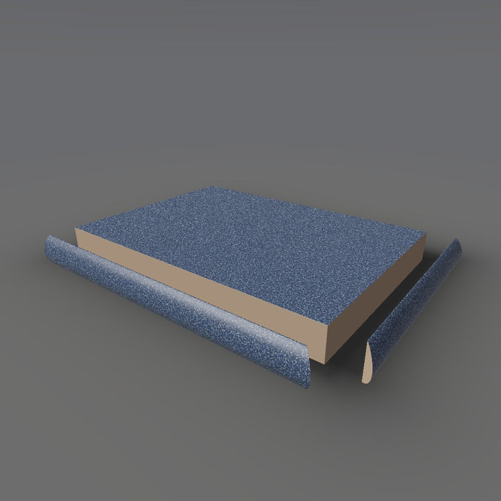 Formica 7018 exploded view - deck, bullnose trim and MDF core