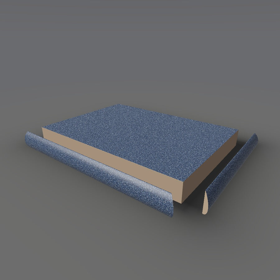 Formica 7018 exploded view - deck, bullnose trim and MDF core