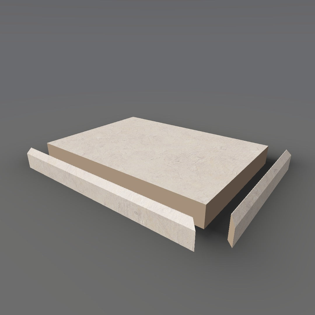 Formica 7022 exploded view - deck, bevel trim and MDF core