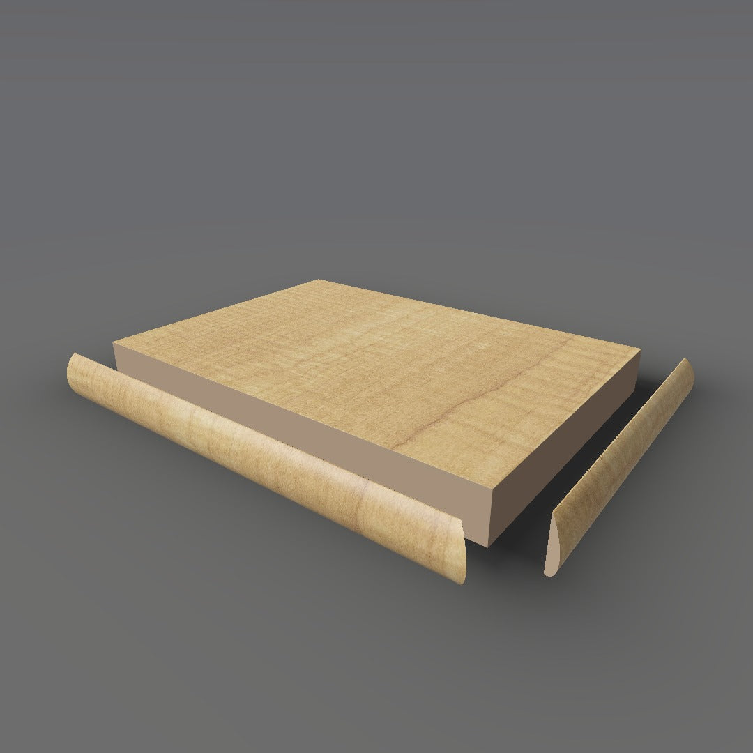 Formica 7288 exploded view - deck, bullnose trim and MDF core