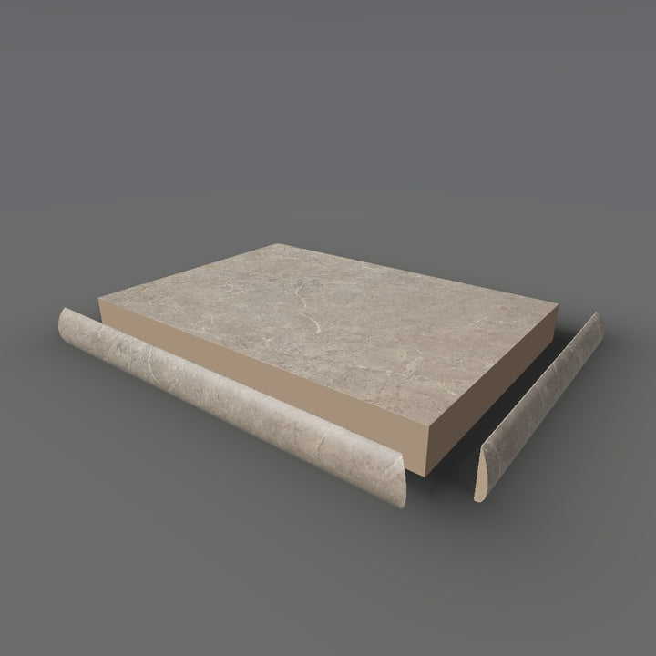 Formica 7406 exploded view - deck, bullnose trim and MDF core