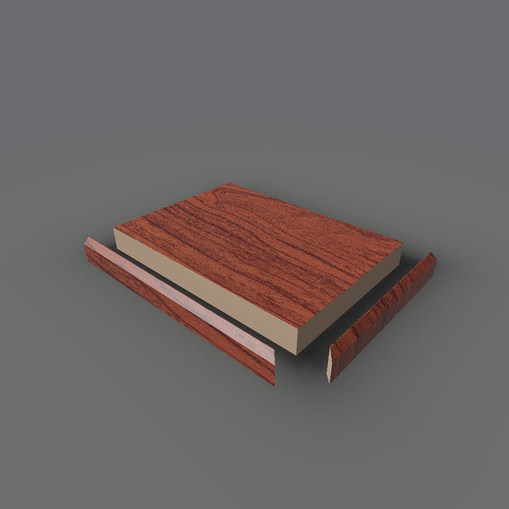 Formica 7759 exploded view - deck, bevel trim and MDF core
