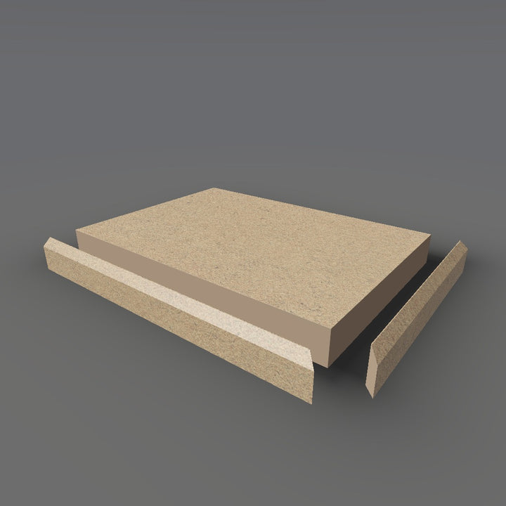 Formica 7812 exploded view - deck, bevel trim and MDF core