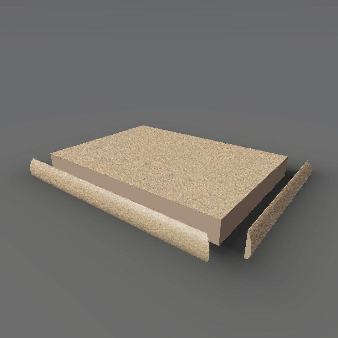 Formica 7812 exploded view - deck, bullnose trim and MDF core