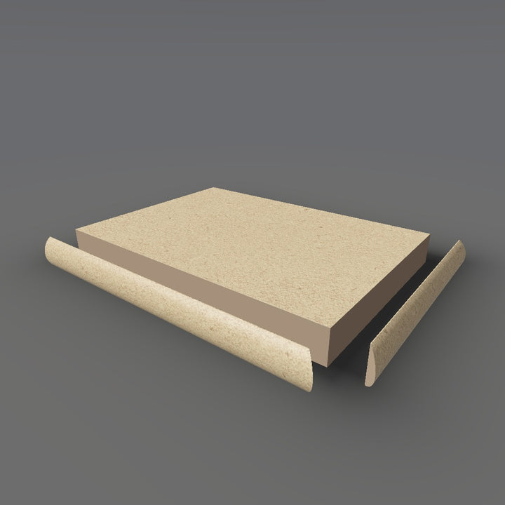 Formica 7813 exploded view - deck, bullnose trim and MDF core