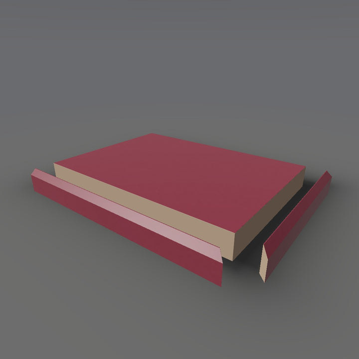 Formica 7966 exploded view - deck, bevel trim and MDF core