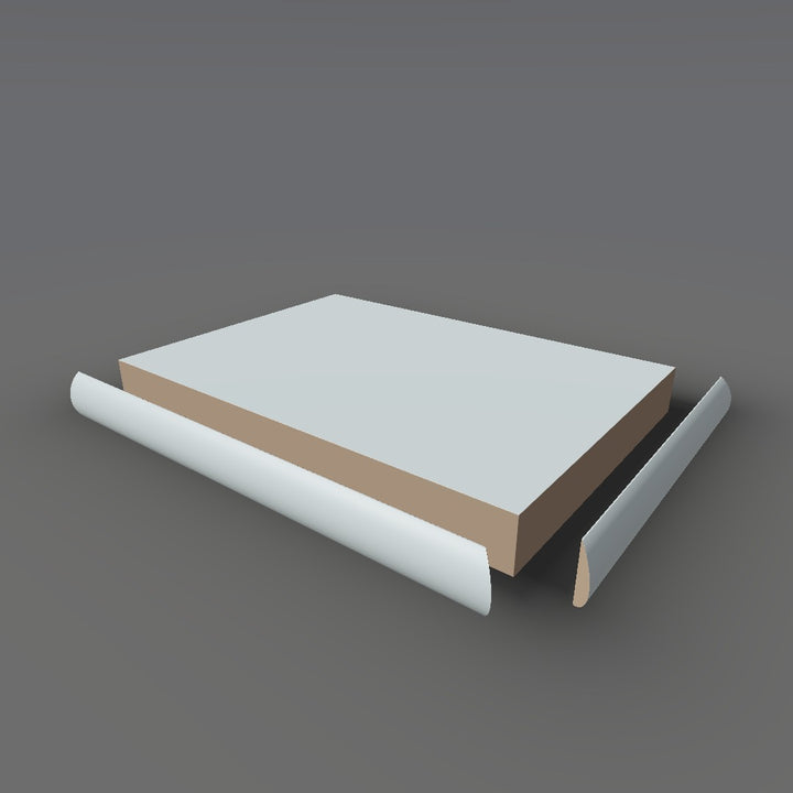 Formica 8240 exploded view - deck, bullnose trim and MDF core