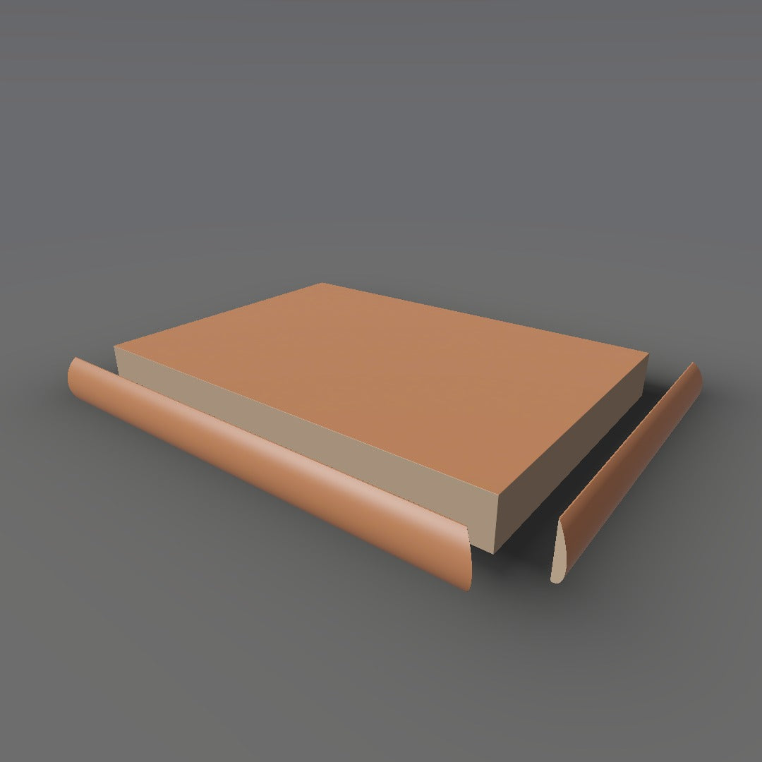 Formica 8241 exploded view - deck, bullnose trim and MDF core