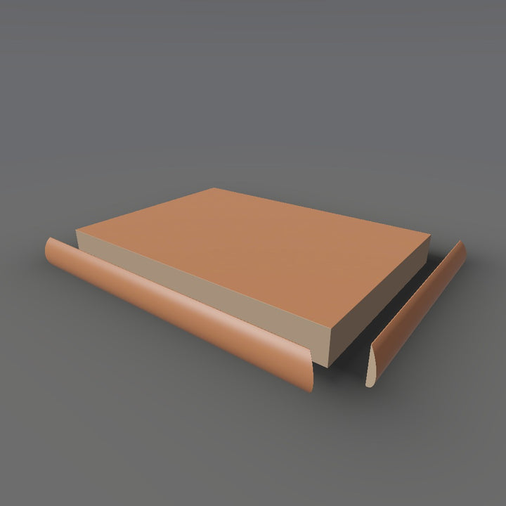 Formica 8241 exploded view - deck, bullnose trim and MDF core