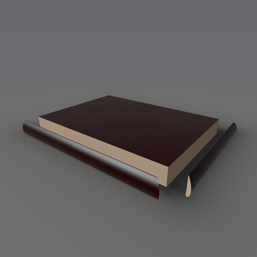 Formica 8243 exploded view - deck, bullnose trim and MDF core