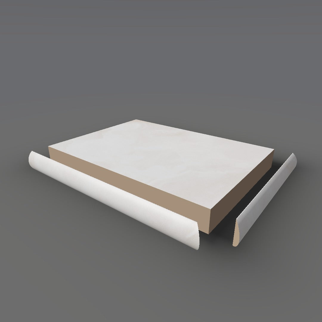 Formica 827 exploded view - deck, bullnose trim and MDF core