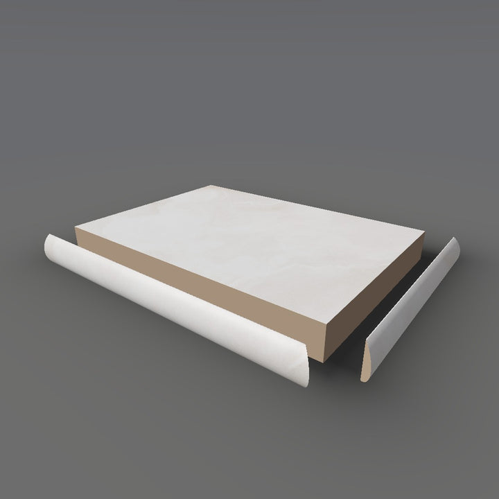 Formica 827 exploded view - deck, bullnose trim and MDF core