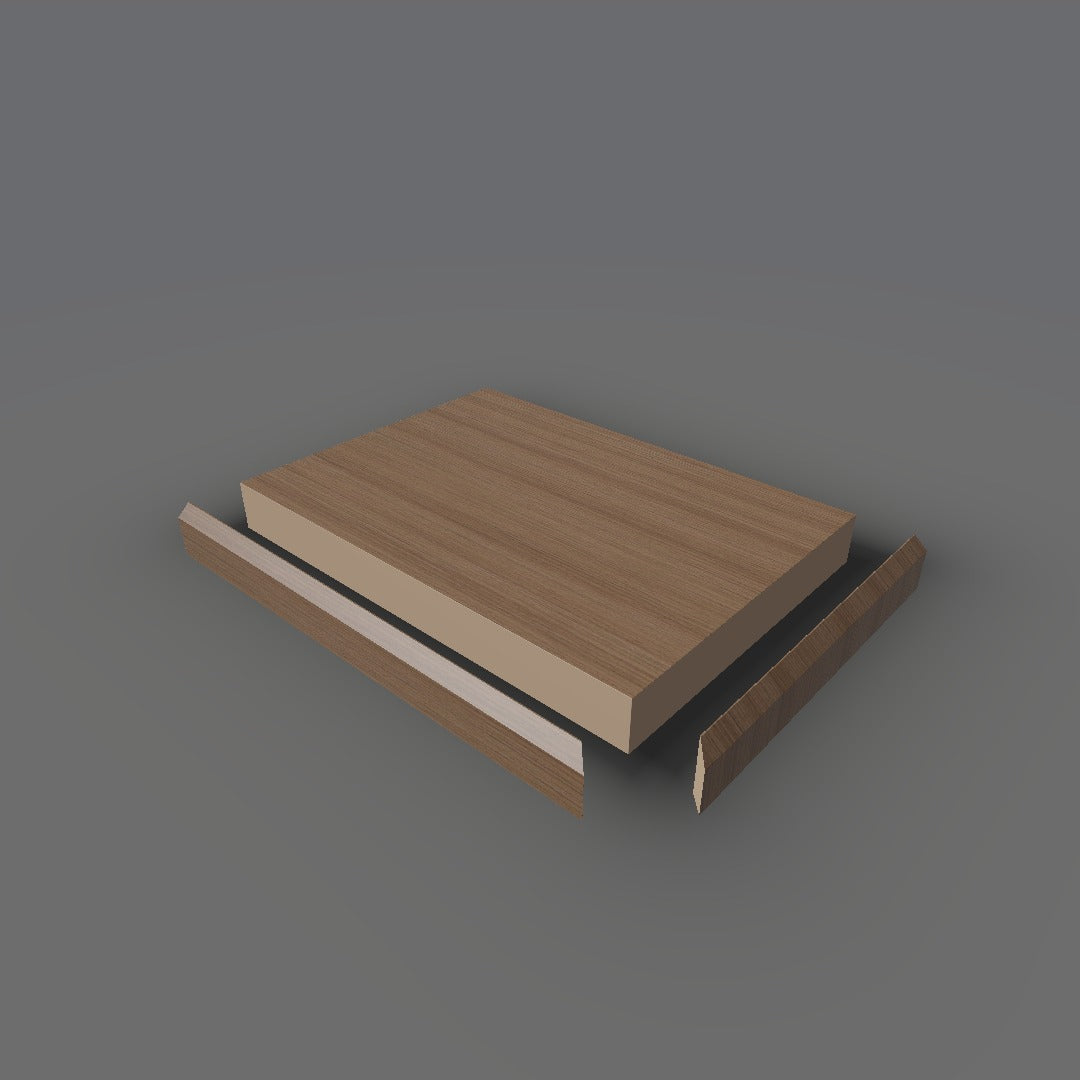 Formica 8349 exploded view - deck, bevel trim and MDF core