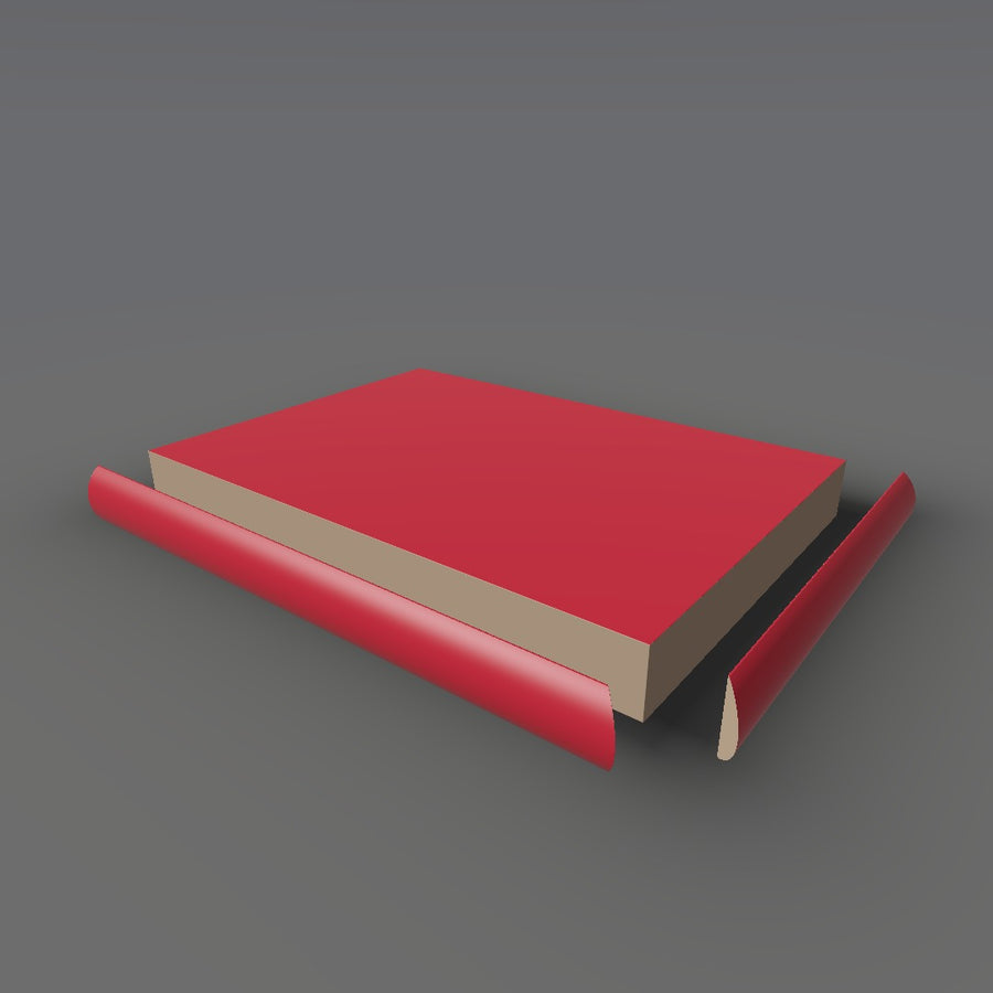 Formica 839 exploded view - deck, bullnose trim and MDF core