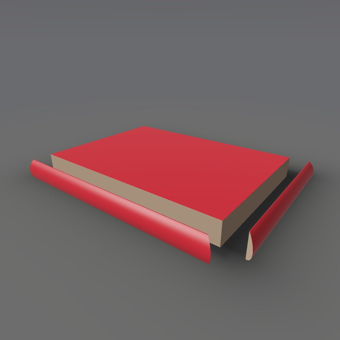 Formica 845 exploded view - deck, bullnose trim and MDF core