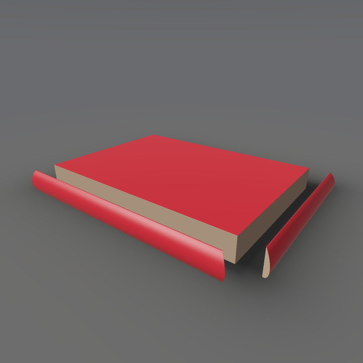 Formica 845 exploded view - deck, bullnose trim and MDF core