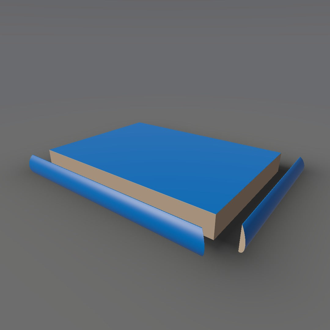 Formica 851 exploded view - deck, bullnose trim and MDF core