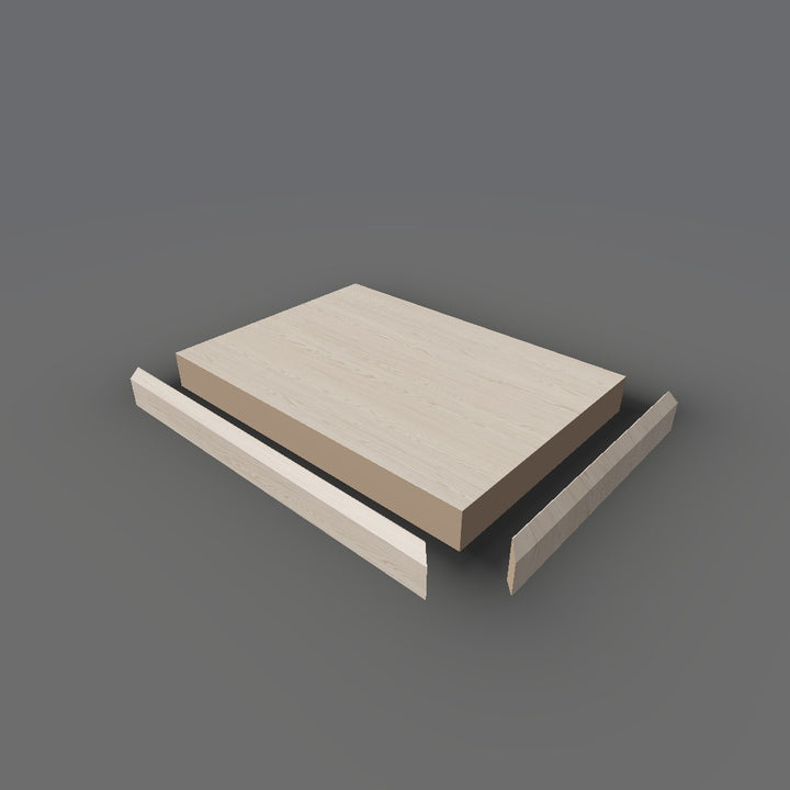 Formica 8576 exploded view - deck, bevel trim and MDF core
