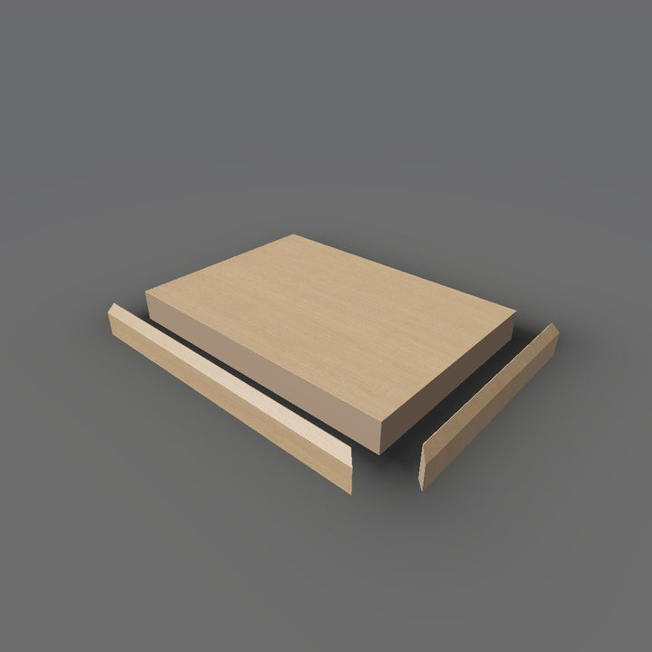 Formica 8676 exploded view - deck, bevel trim and MDF core