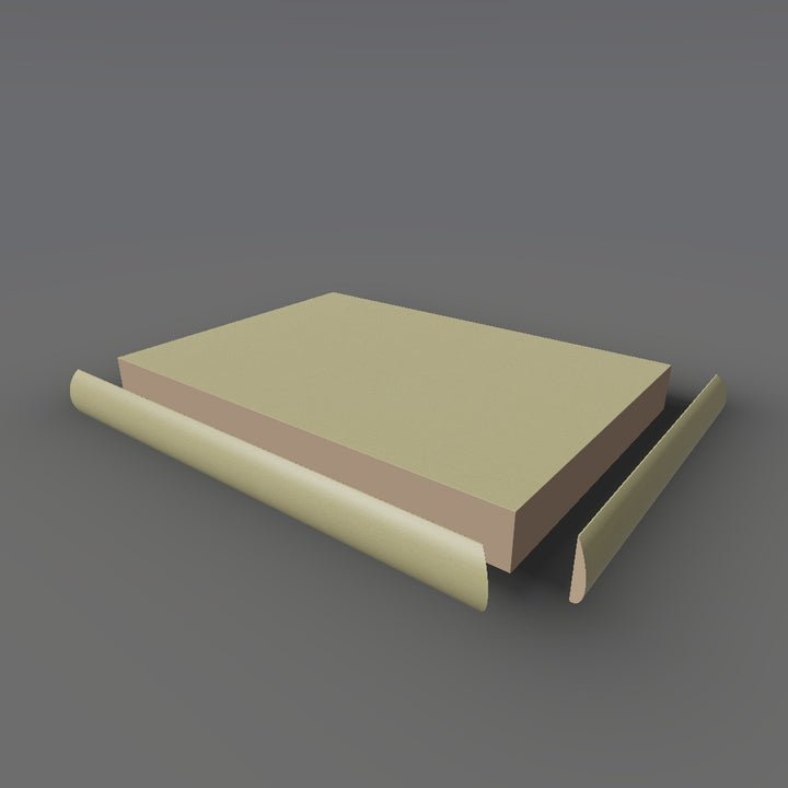 Formica 8680 exploded view - deck, bullnose trim and MDF core