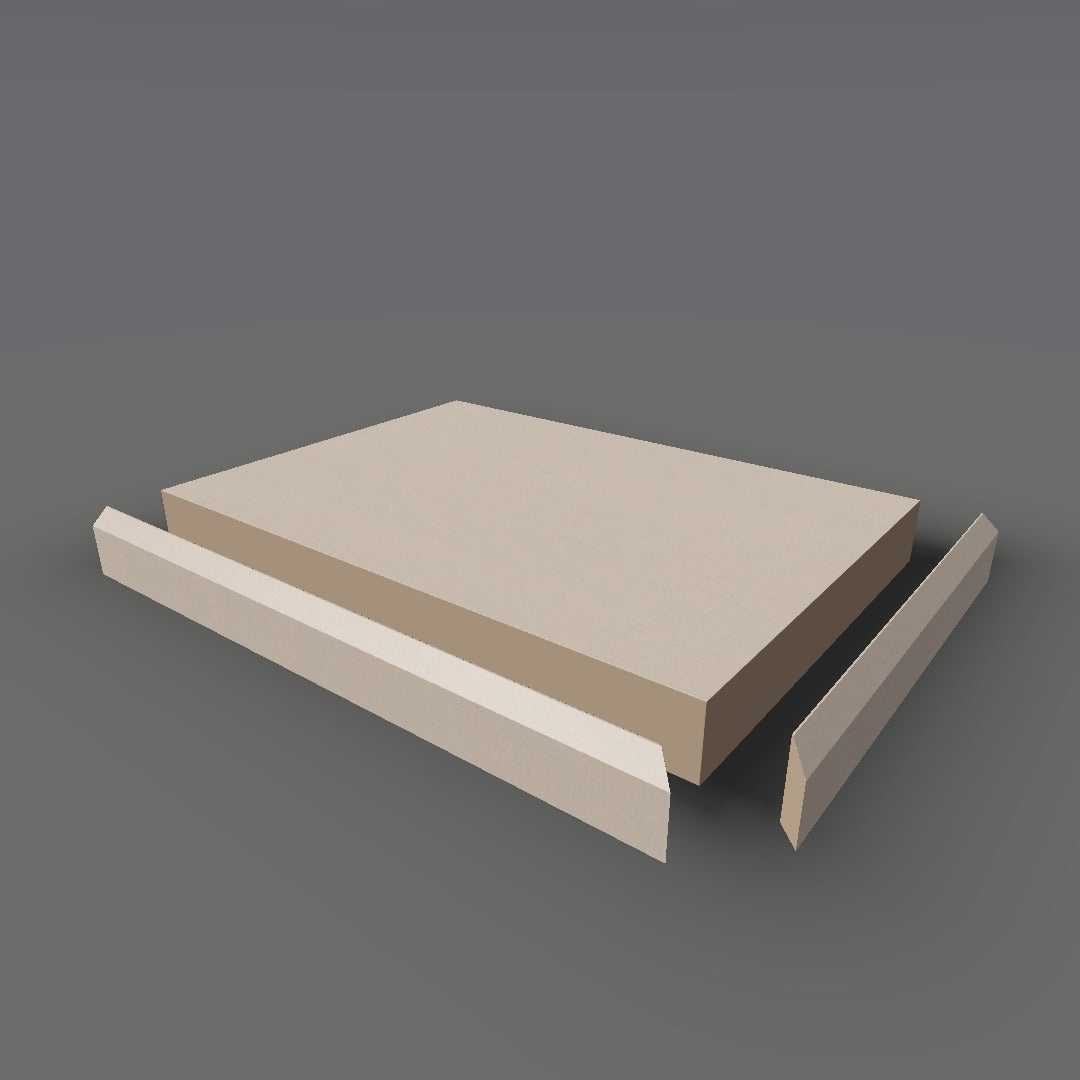 Formica 8682 exploded view - deck, bevel trim and MDF core