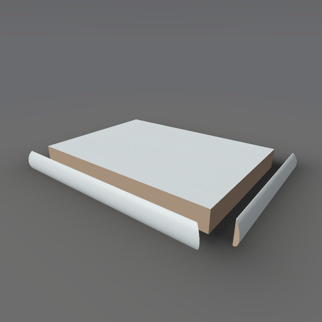 Formica 8683 exploded view - deck, bullnose trim and MDF core
