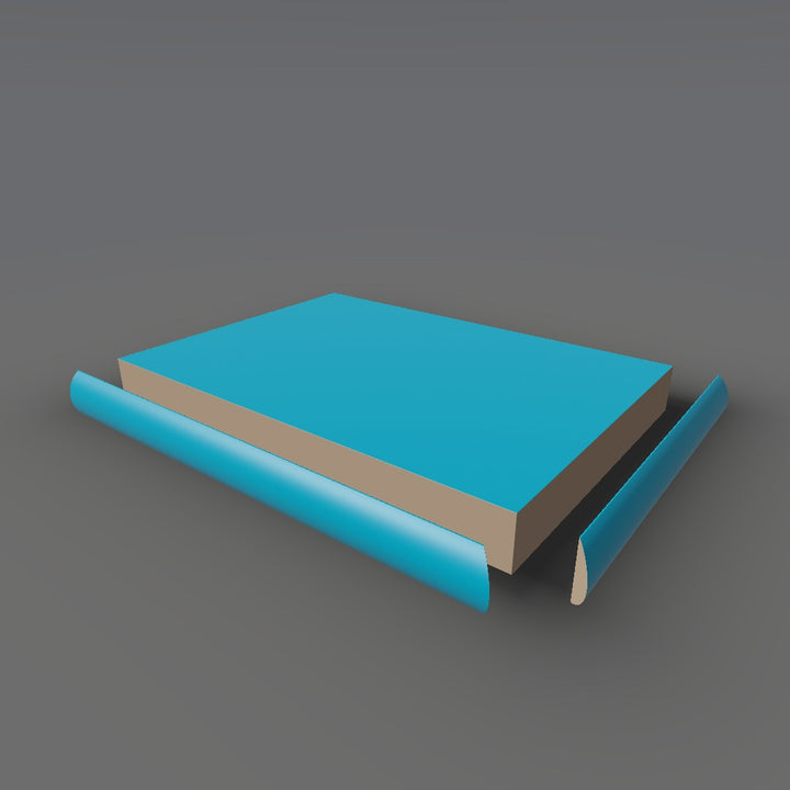 Formica 8795 exploded view - deck, bullnose trim and MDF core