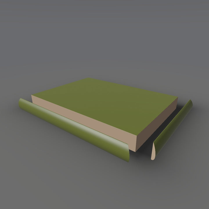 Formica 8796 exploded view - deck, bullnose trim and MDF core