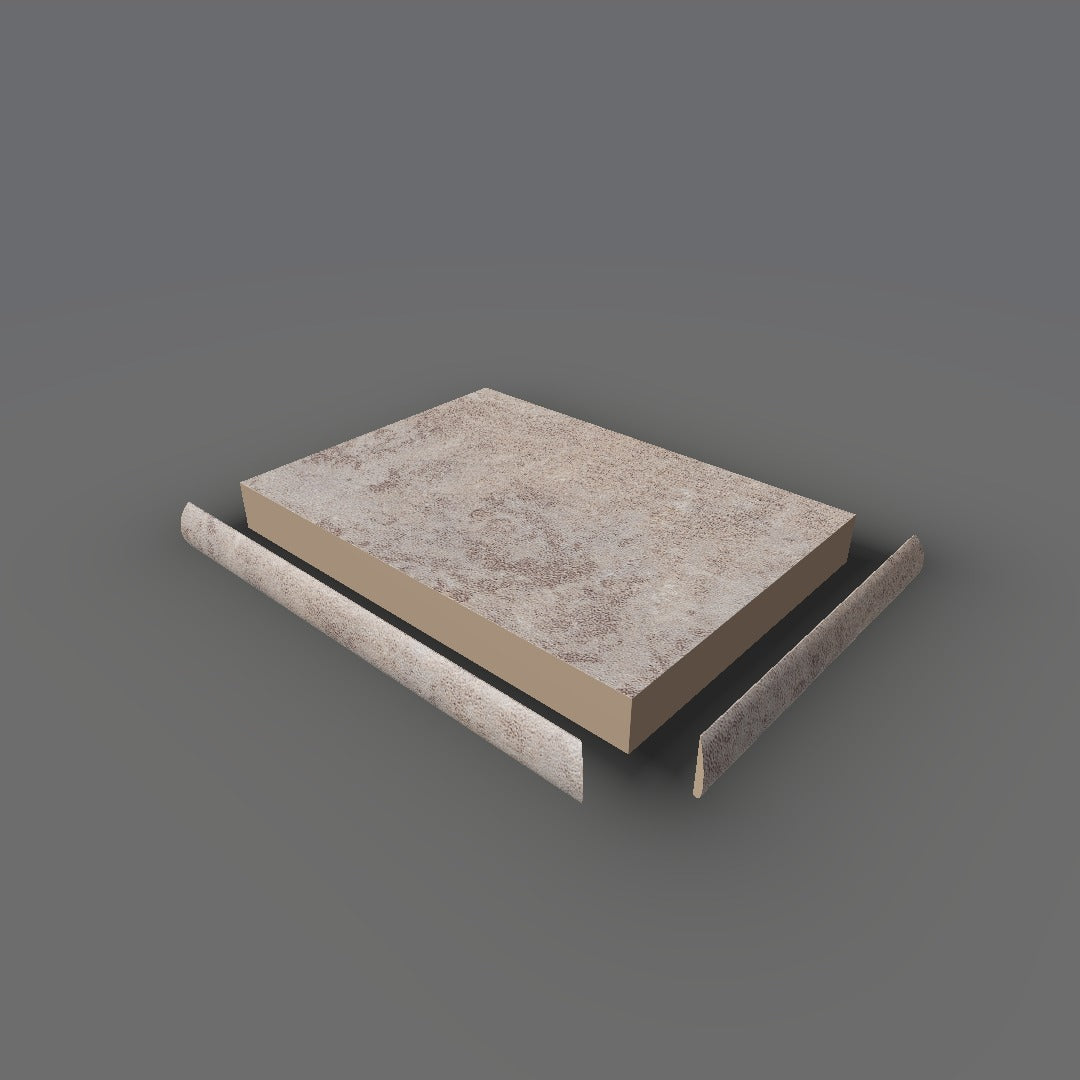 Formica 8831 exploded view - deck, bullnose trim and MDF core