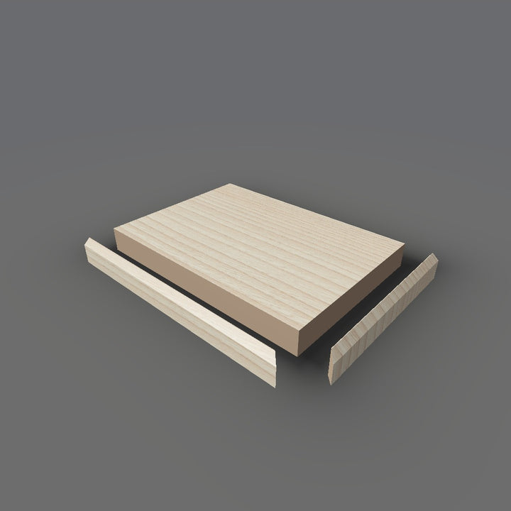 Formica 8843 exploded view - deck, bevel trim and MDF core