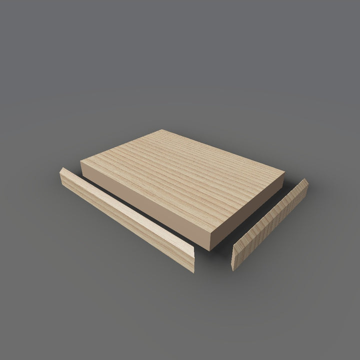 Formica 8844 exploded view - deck, bevel trim and MDF core