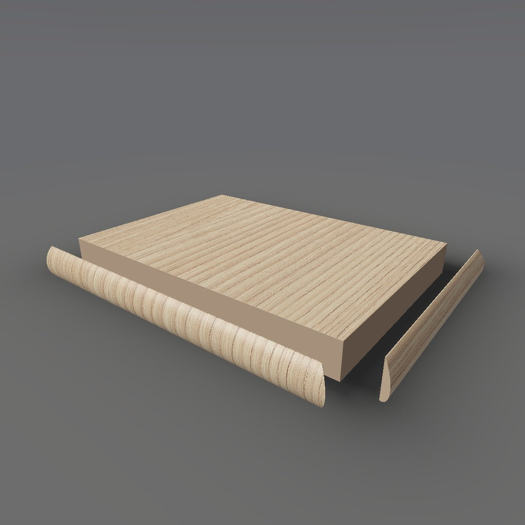 Formica 8844 exploded view - deck, bullnose trim and MDF core