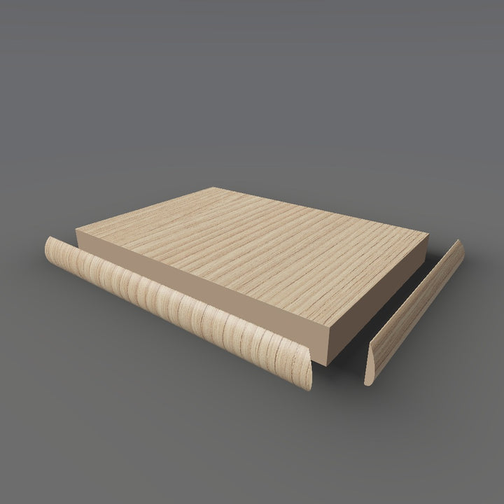 Formica 8844 exploded view - deck, bullnose trim and MDF core