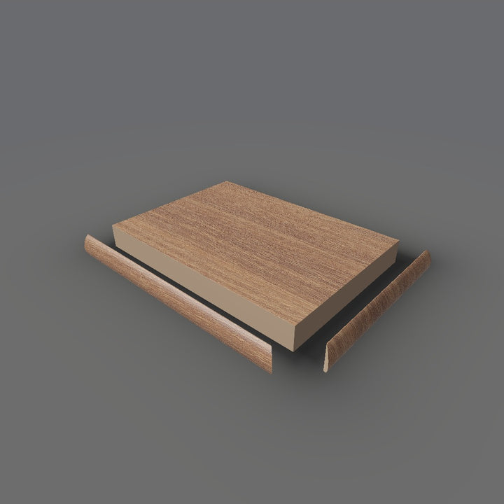 Formica 8846 exploded view - deck, bullnose trim and MDF core