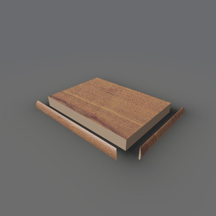 Formica 8849 exploded view - deck, bullnose trim and MDF core