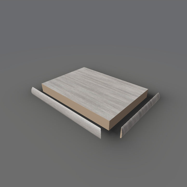 Formica 8914 exploded view - deck, bullnose trim and MDF core