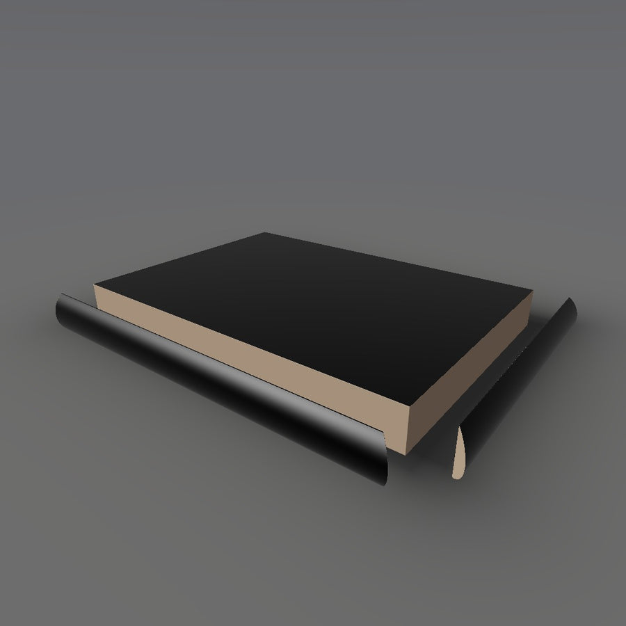 Formica 909 exploded view - deck, bullnose trim and MDF core