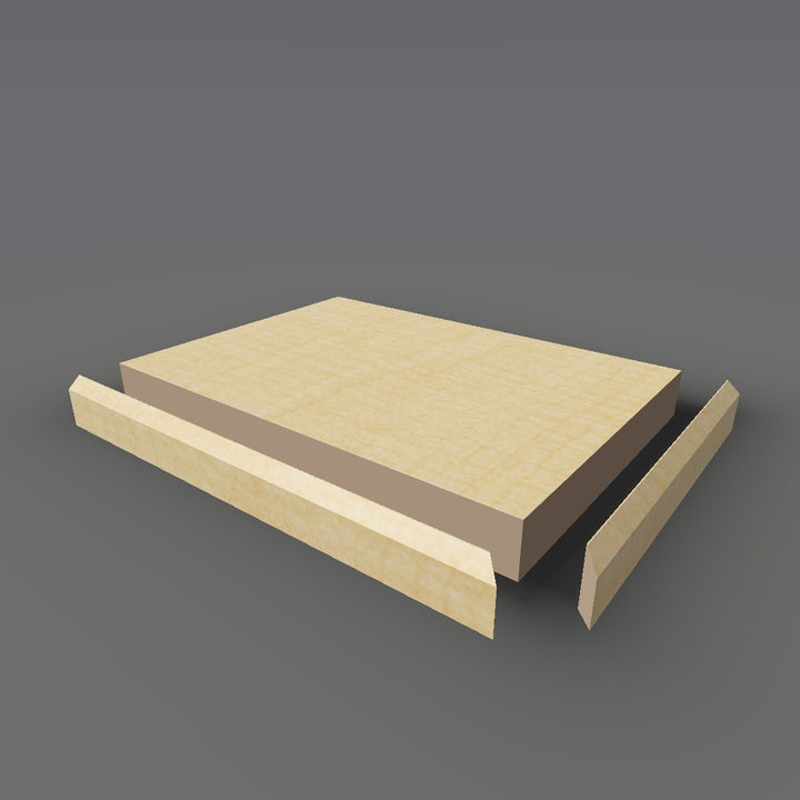 Formica 9237 exploded view - deck, bevel trim and MDF core