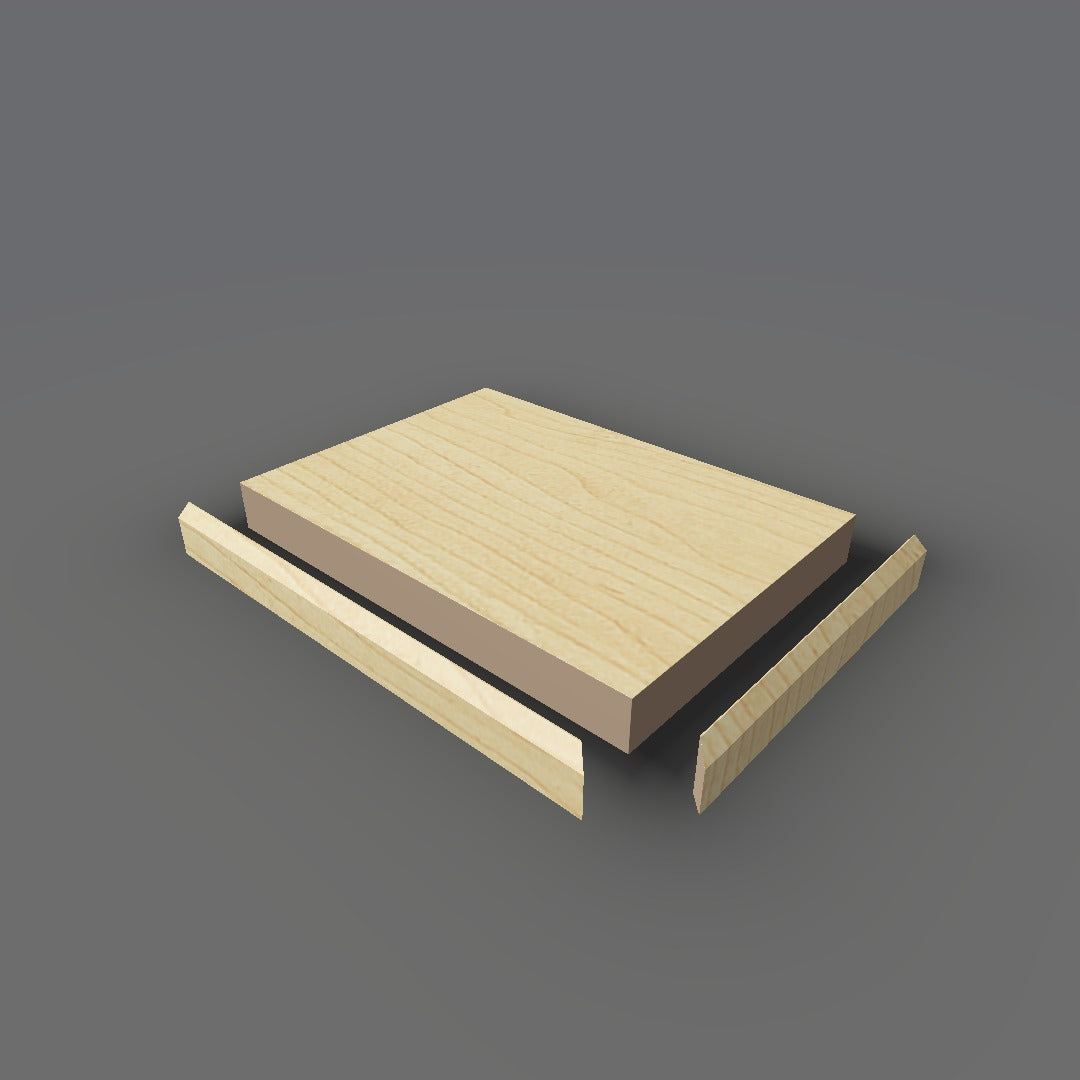 Formica 9238 exploded view - deck, bevel trim and MDF core