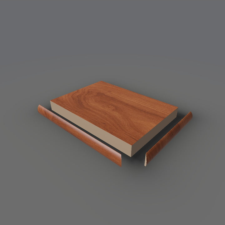 Formica 9240 exploded view - deck, bullnose trim and MDF core