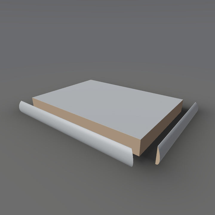 Formica 9242 exploded view - deck, bullnose trim and MDF core