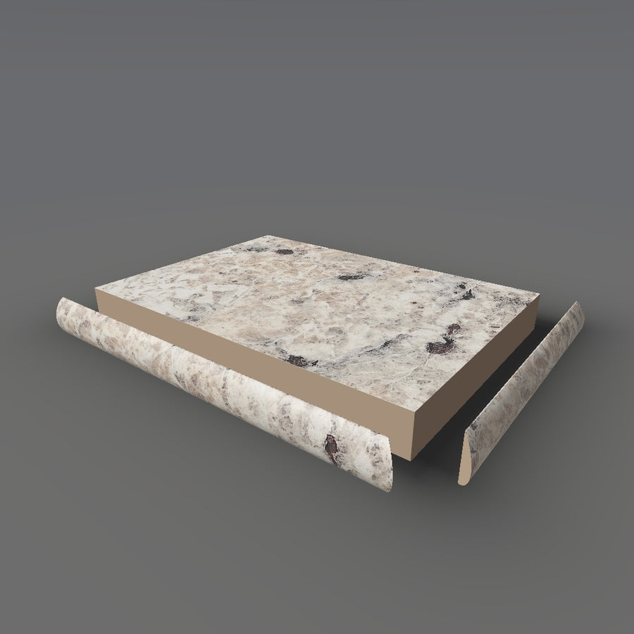 Formica 9277 exploded view - deck, bullnose trim and MDF core