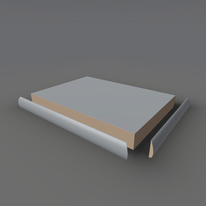 Formica 928 exploded view - deck, bullnose trim and MDF core