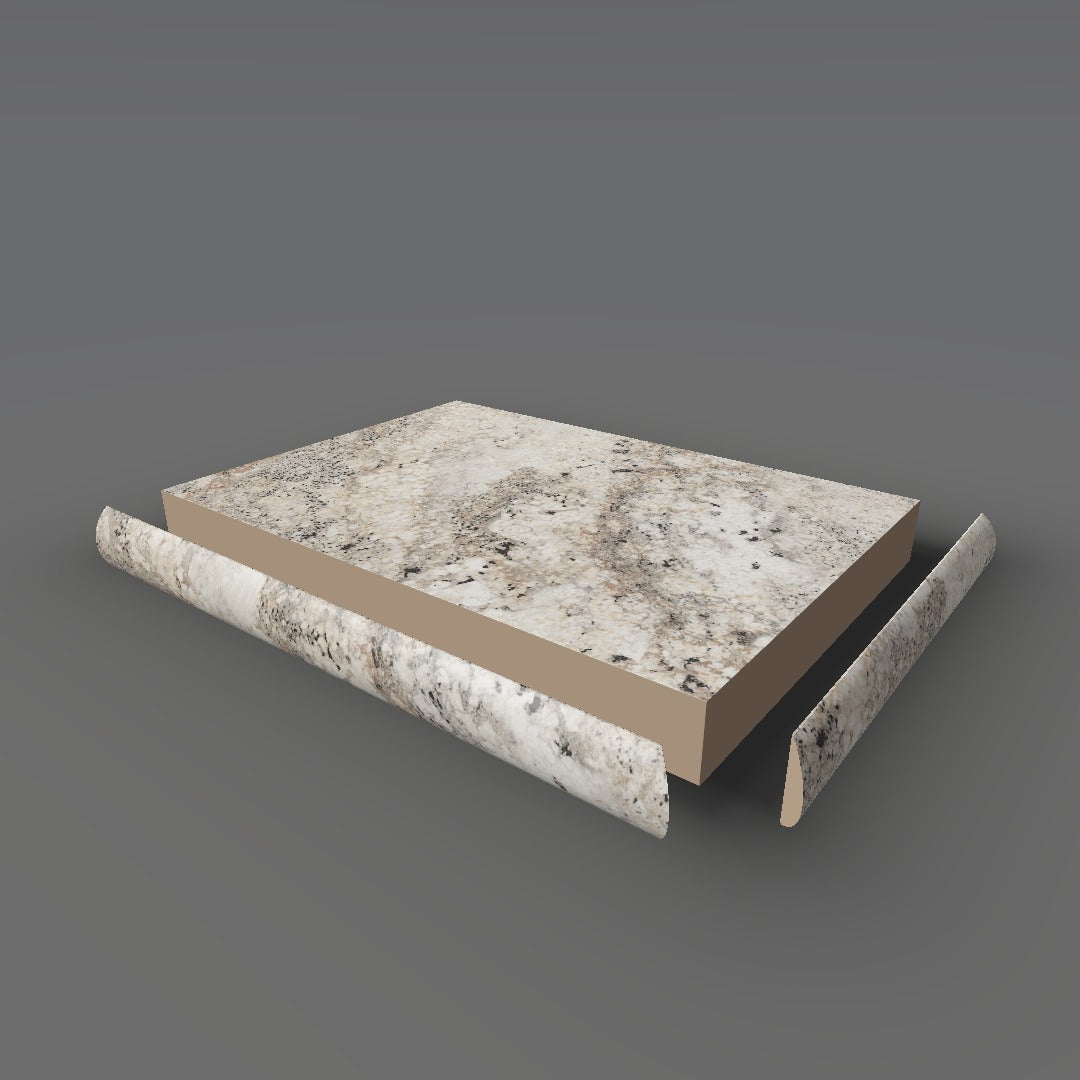 Formica 9284 exploded view - deck, bullnose trim and MDF core