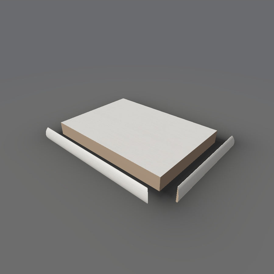 Formica 9285 exploded view - deck, bullnose trim and MDF core
